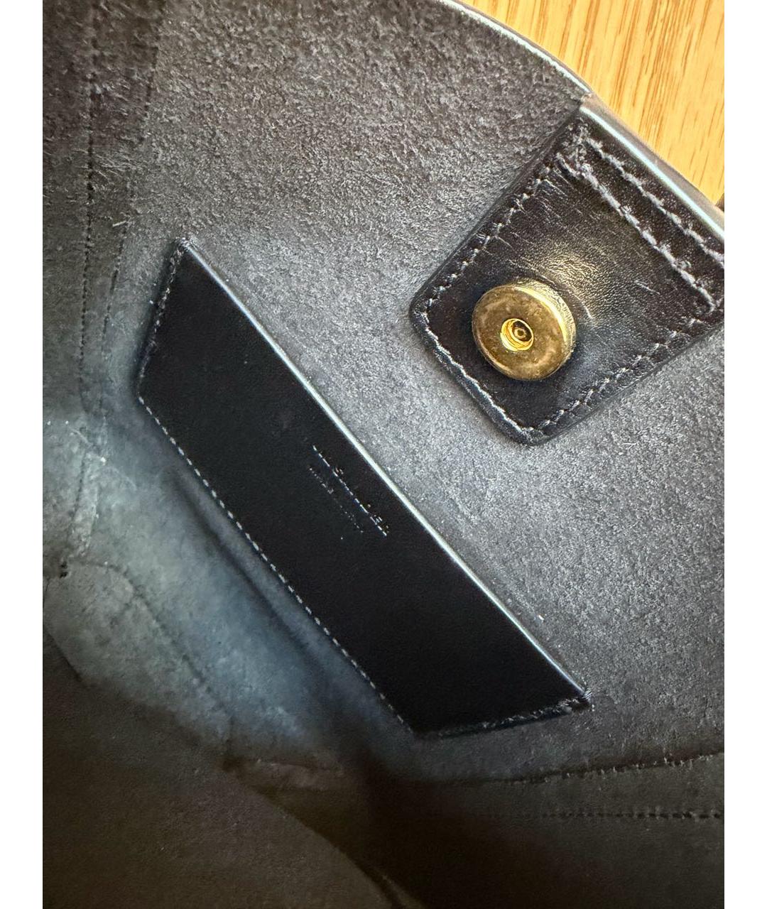 JIL SANDER Черная кожаная сумка через плечо, фото 6