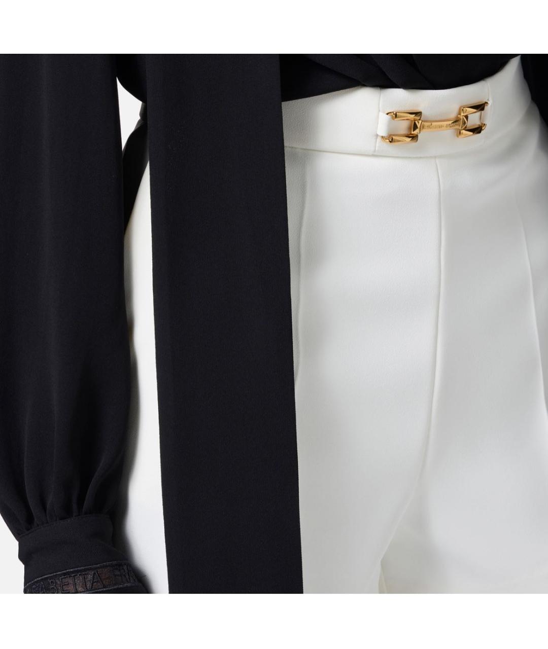 ELISABETTA FRANCHI Белые полиэстеровые шорты, фото 3