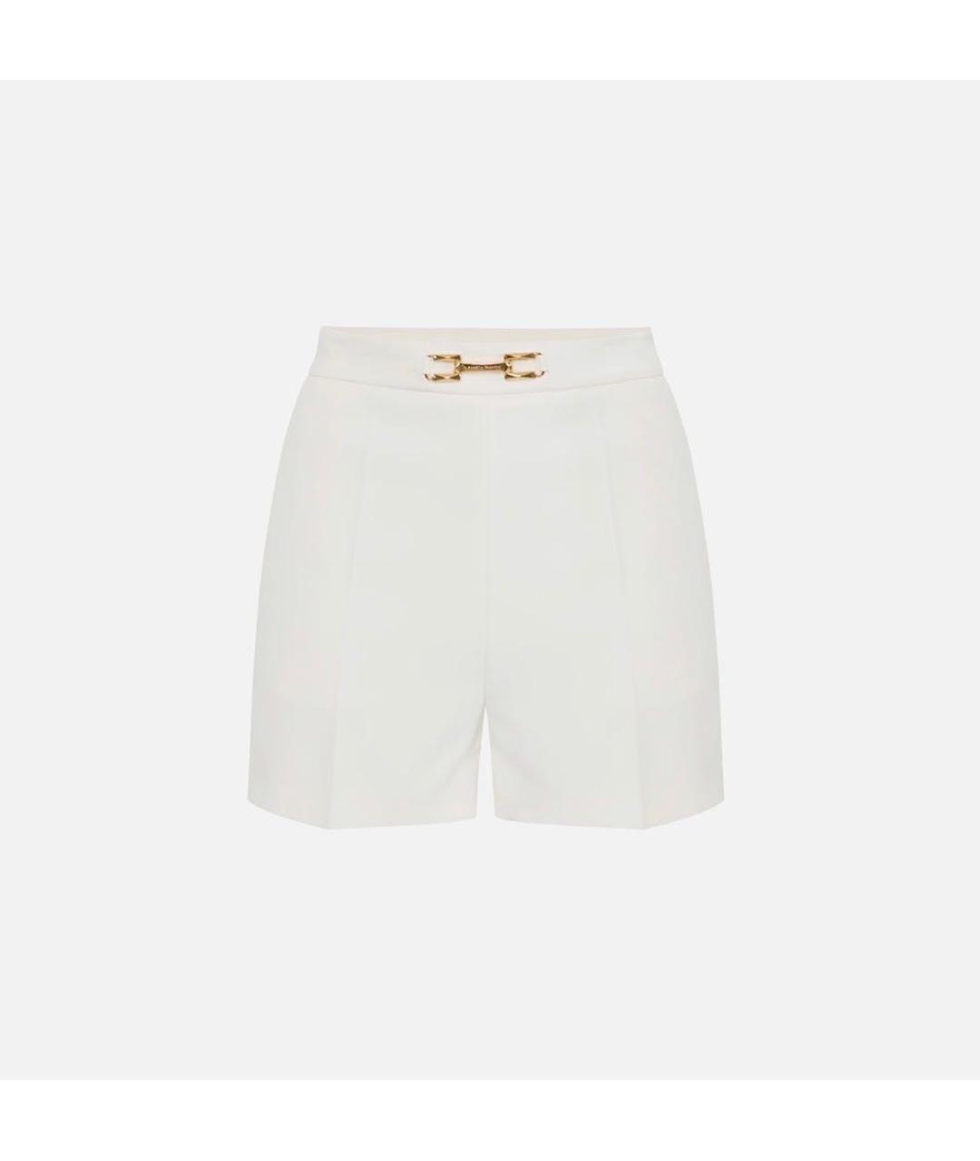 ELISABETTA FRANCHI Белые полиэстеровые шорты, фото 2