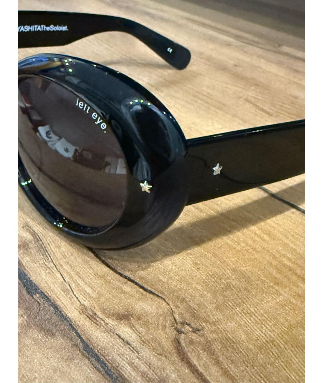 TAKAHIROMIYASHITA THE SOLOIST Черные пластиковые солнцезащитные очки, фото 3