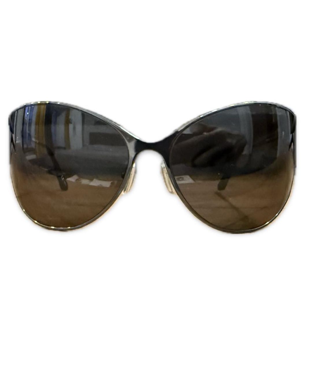 BALENCIAGA Черные металлические солнцезащитные очки, фото 7