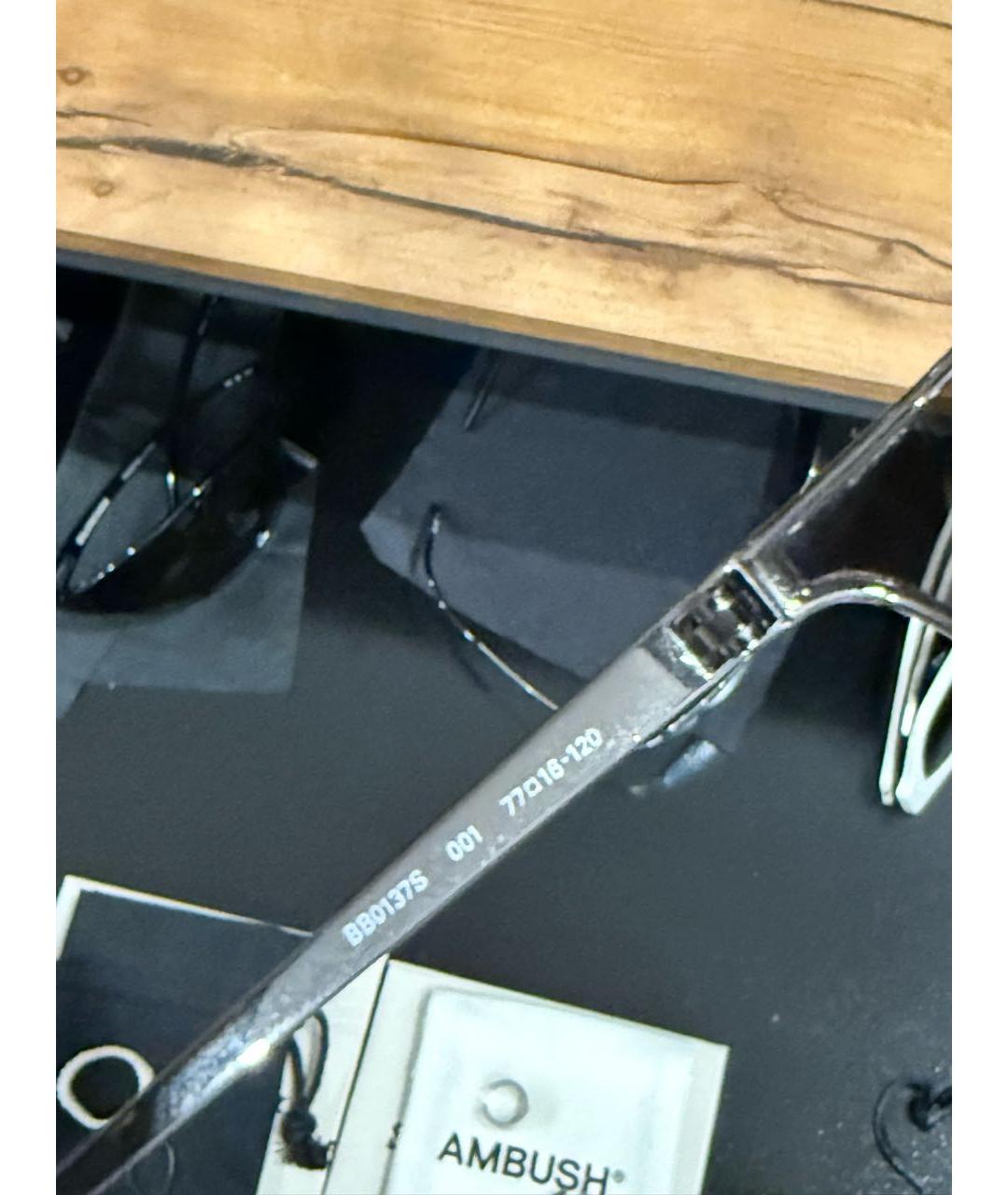 BALENCIAGA Черные металлические солнцезащитные очки, фото 5