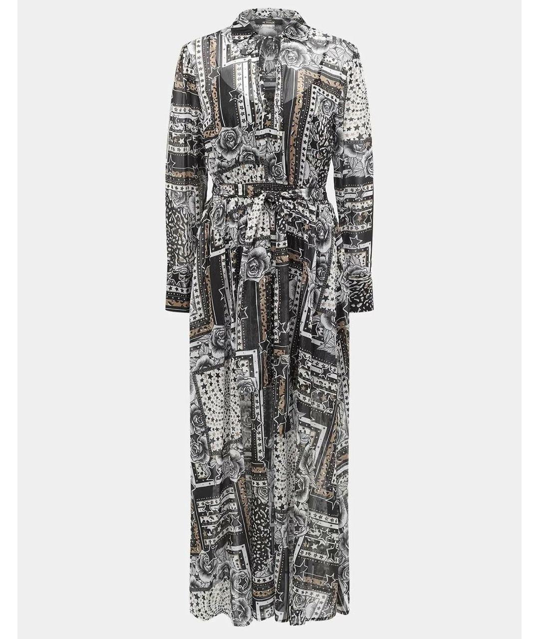 TWIN-SET Мульти полиэстеровое повседневное платье, фото 8