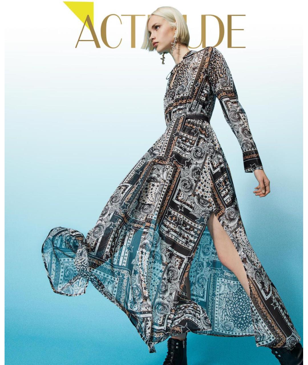 TWIN-SET Мульти полиэстеровое повседневное платье, фото 2