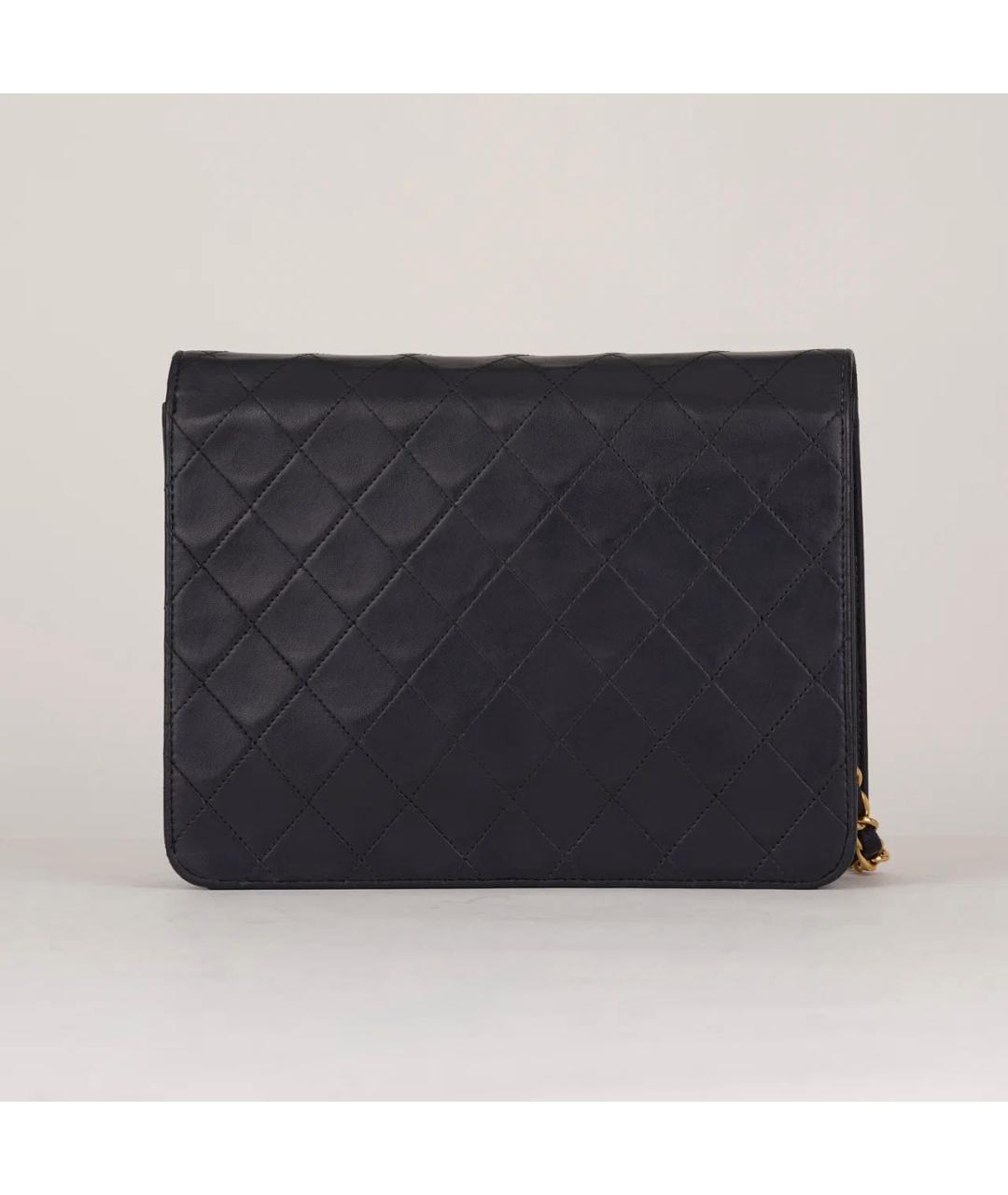 CHANEL Темно-синяя кожаная сумка через плечо, фото 2