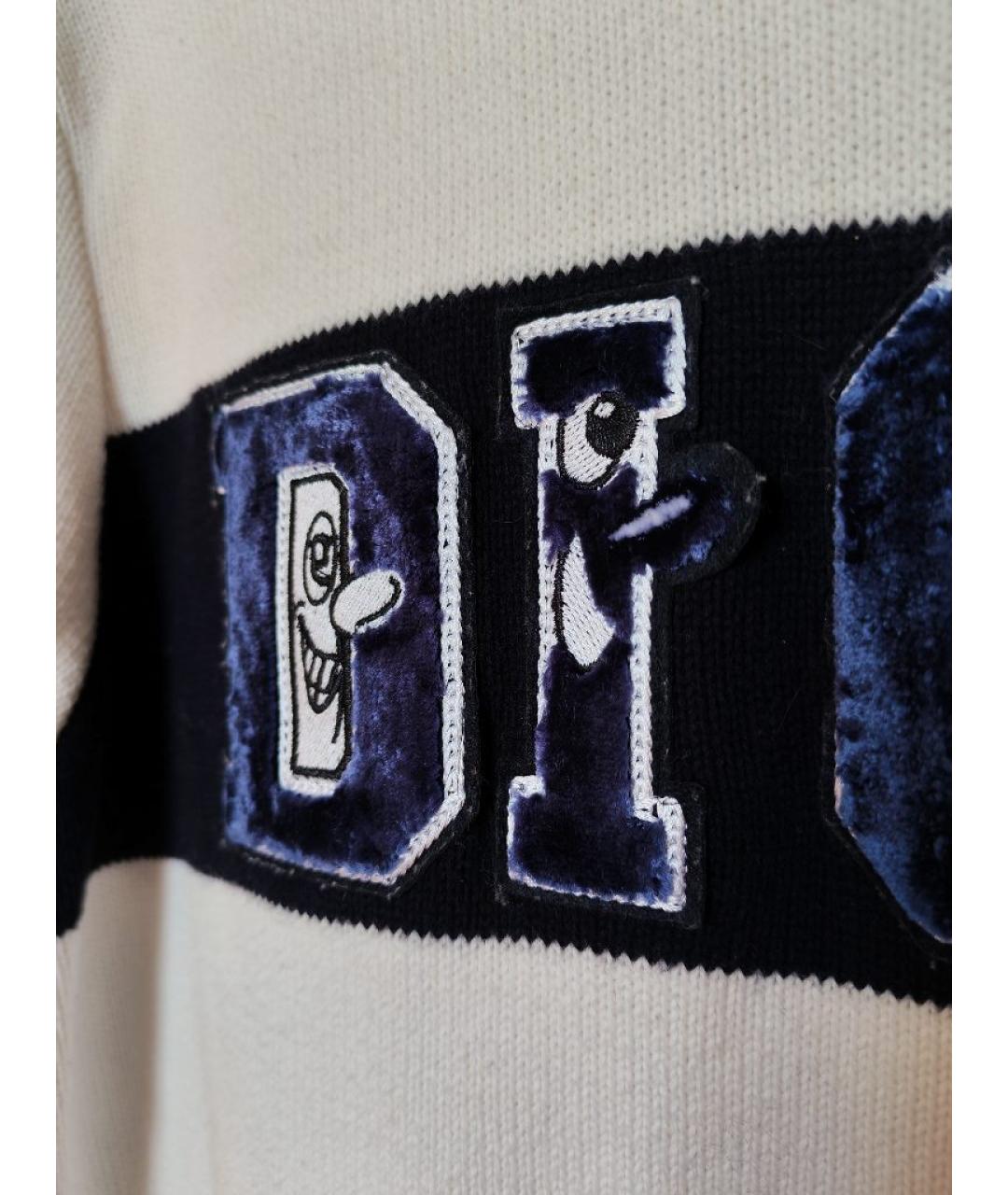 CHRISTIAN DIOR Белый хлопковый джемпер / свитер, фото 4