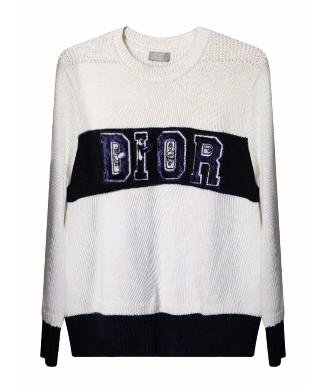 CHRISTIAN DIOR Белый хлопковый джемпер / свитер, фото 1