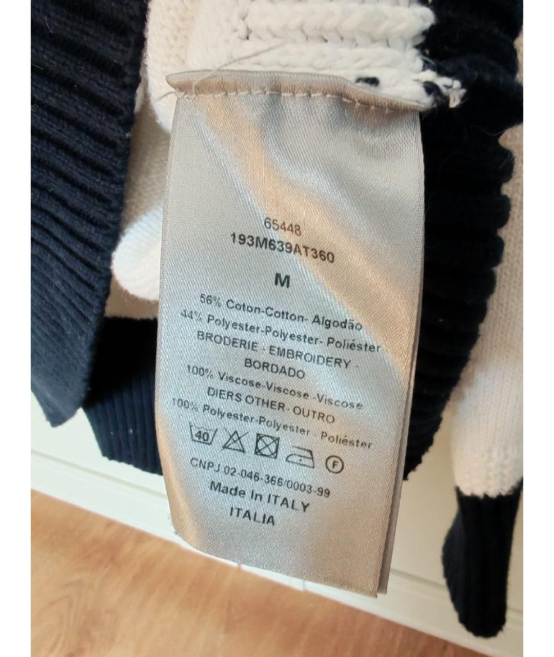 CHRISTIAN DIOR Белый хлопковый джемпер / свитер, фото 3