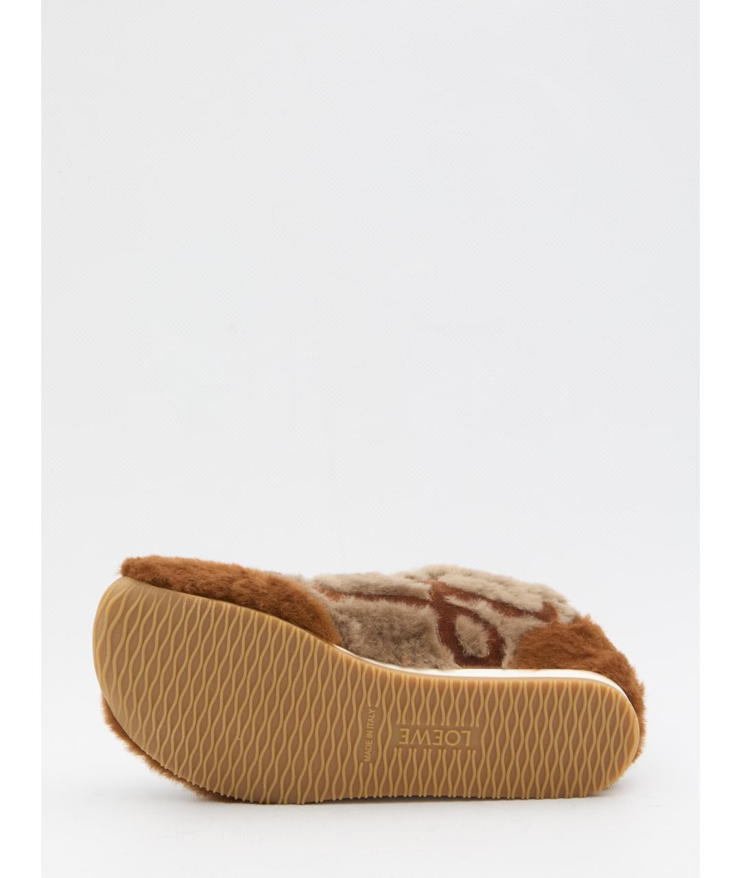 LOEWE Коричневые кроссовки, фото 4