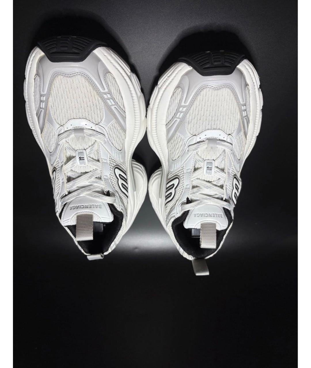 BALENCIAGA Белые текстильные низкие кроссовки / кеды, фото 3