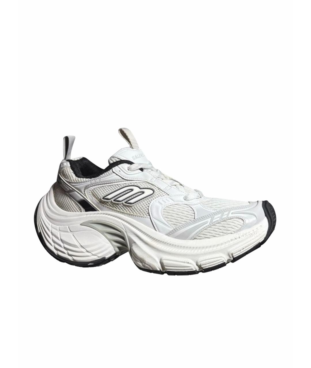 BALENCIAGA Белые текстильные низкие кроссовки / кеды, фото 5