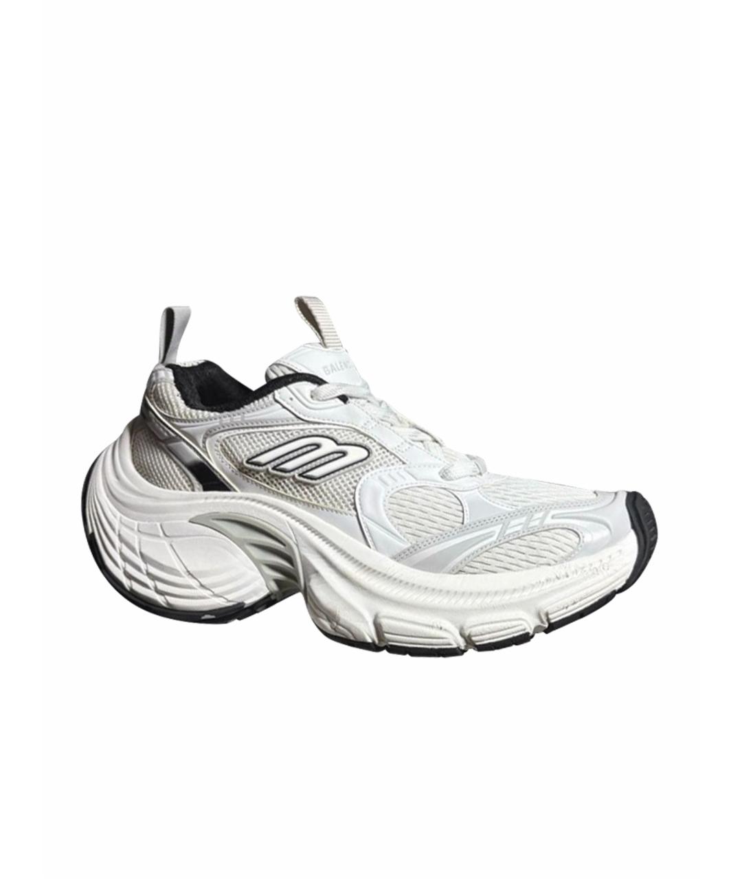 BALENCIAGA Белые текстильные низкие кроссовки / кеды, фото 1