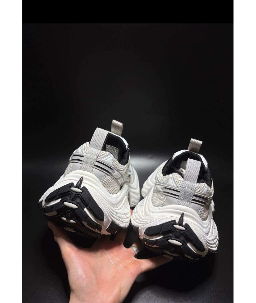 BALENCIAGA Белые текстильные низкие кроссовки / кеды, фото 4