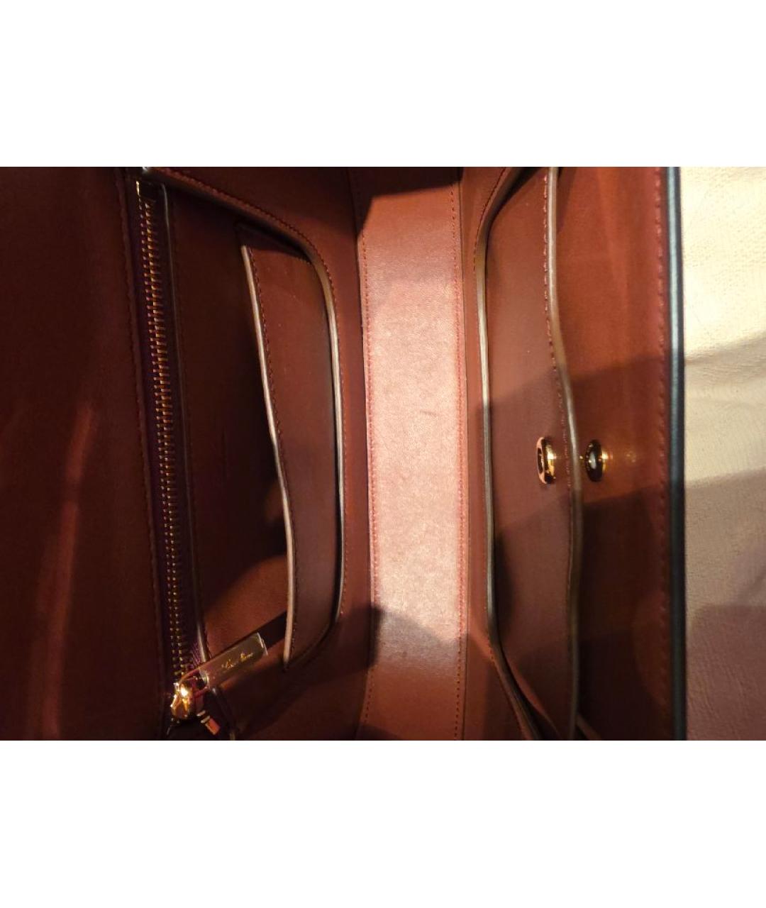 LORO PIANA Темно-синяя кожаная сумка через плечо, фото 5