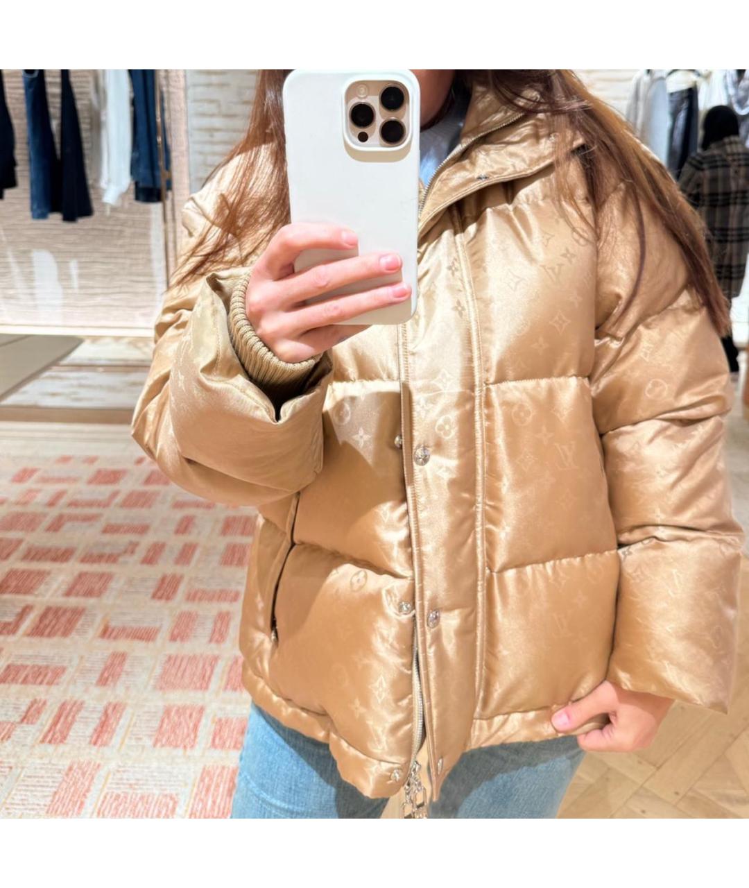 LOUIS VUITTON Золотой полиэстеровый пуховик, фото 6