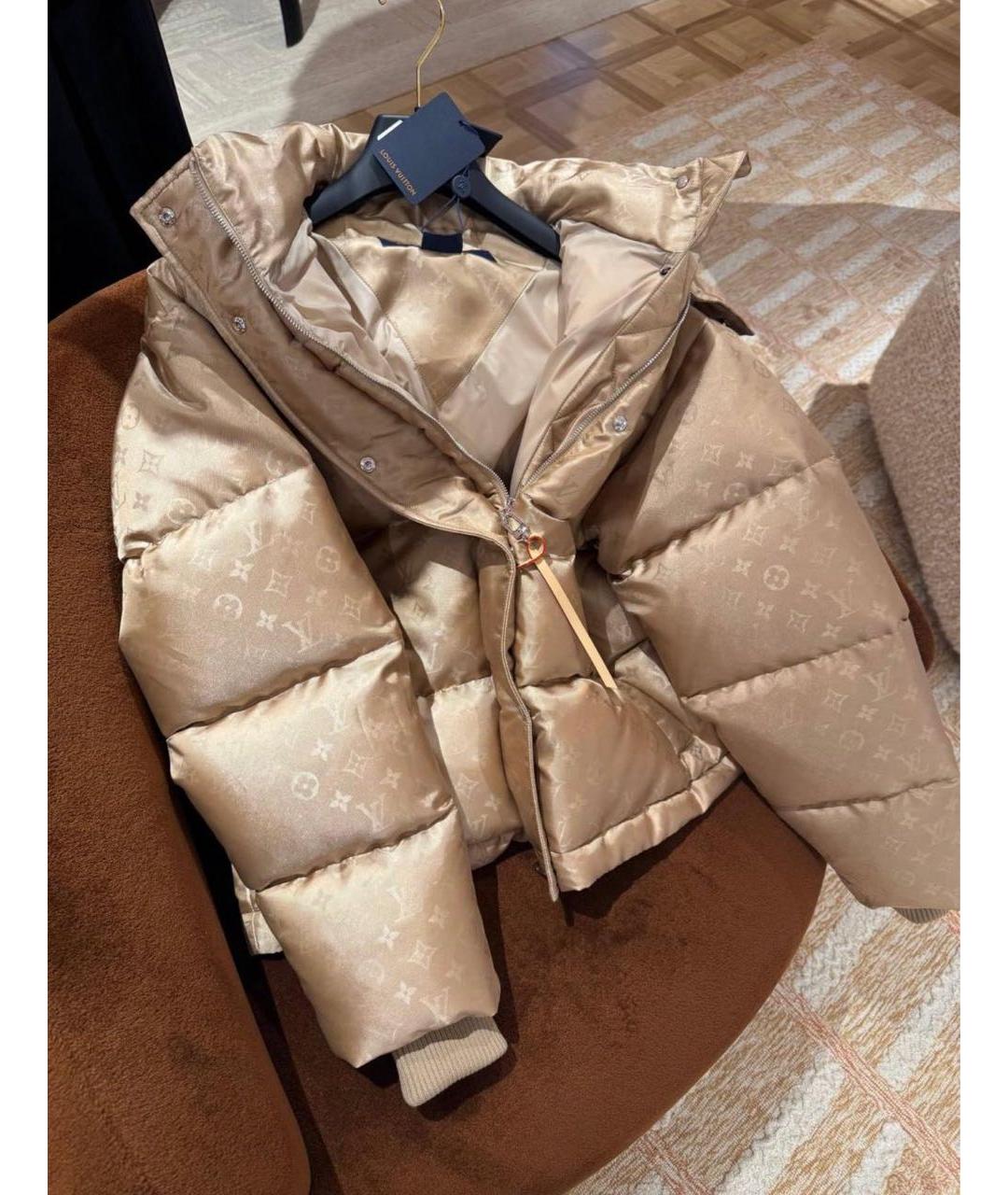 LOUIS VUITTON Золотой полиэстеровый пуховик, фото 4