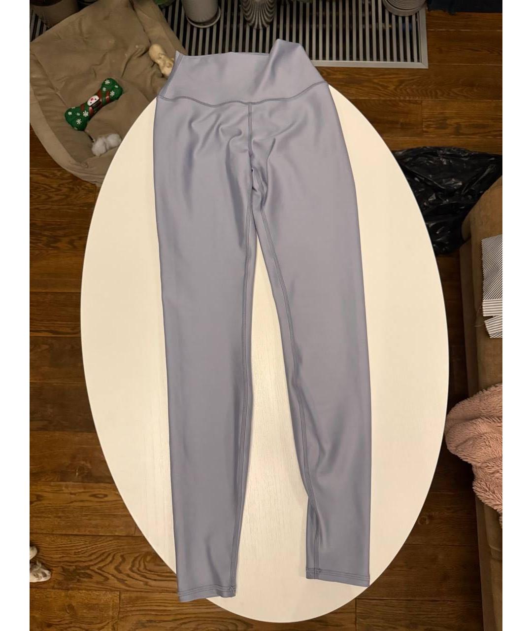 ALO YOGA Голубые полиэстеровые леггинсы и велосипедки, фото 2