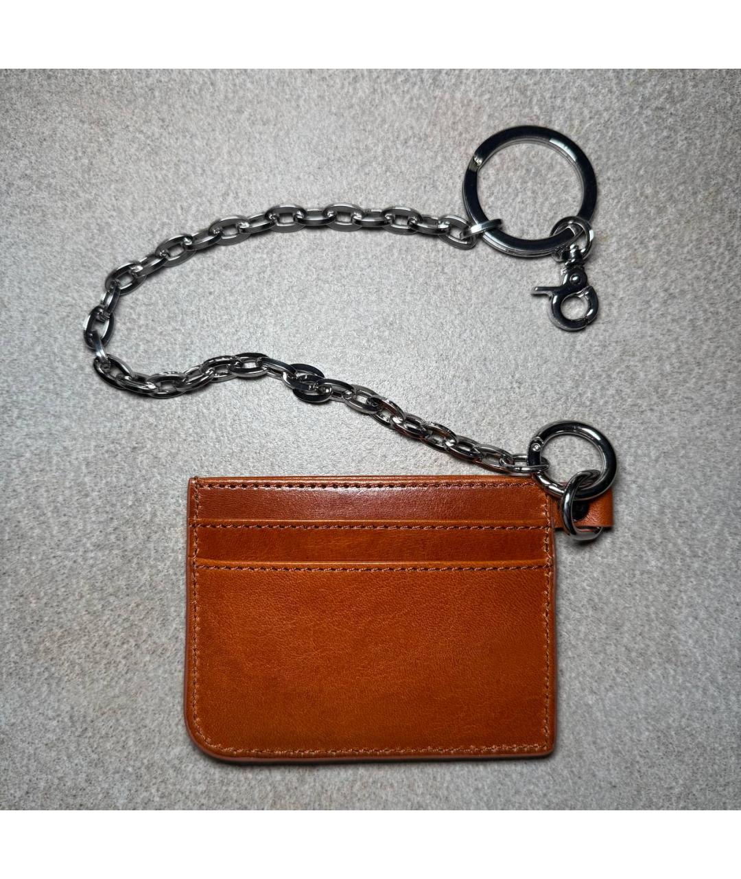 VIVIENNE WESTWOOD Коричневый кожаный кардхолдер, фото 6