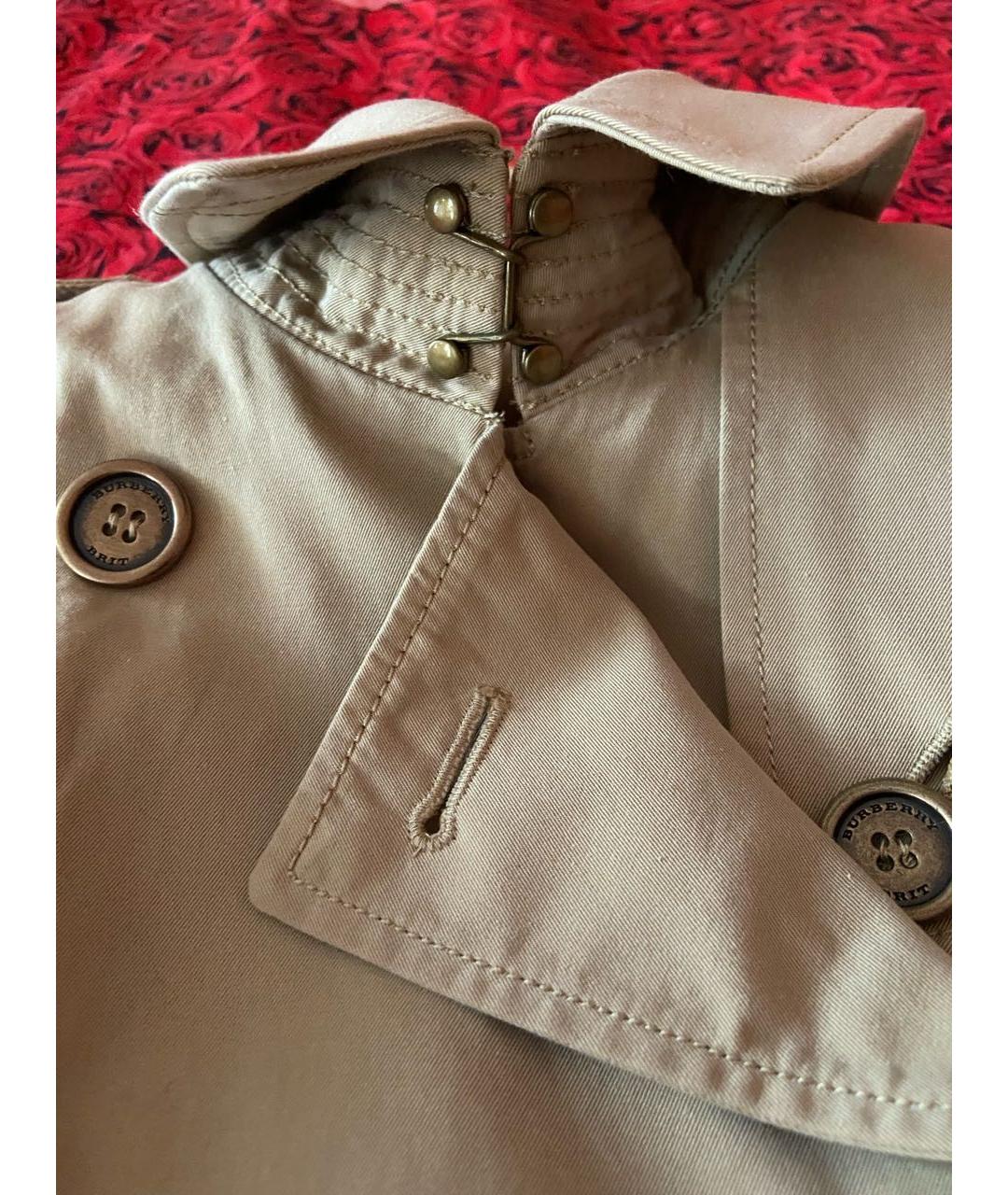 BURBERRY Хаки хлопковое платье, фото 7