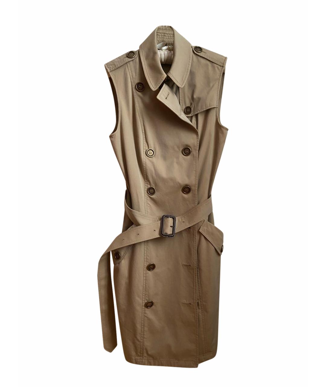 BURBERRY Хаки хлопковое платье, фото 1