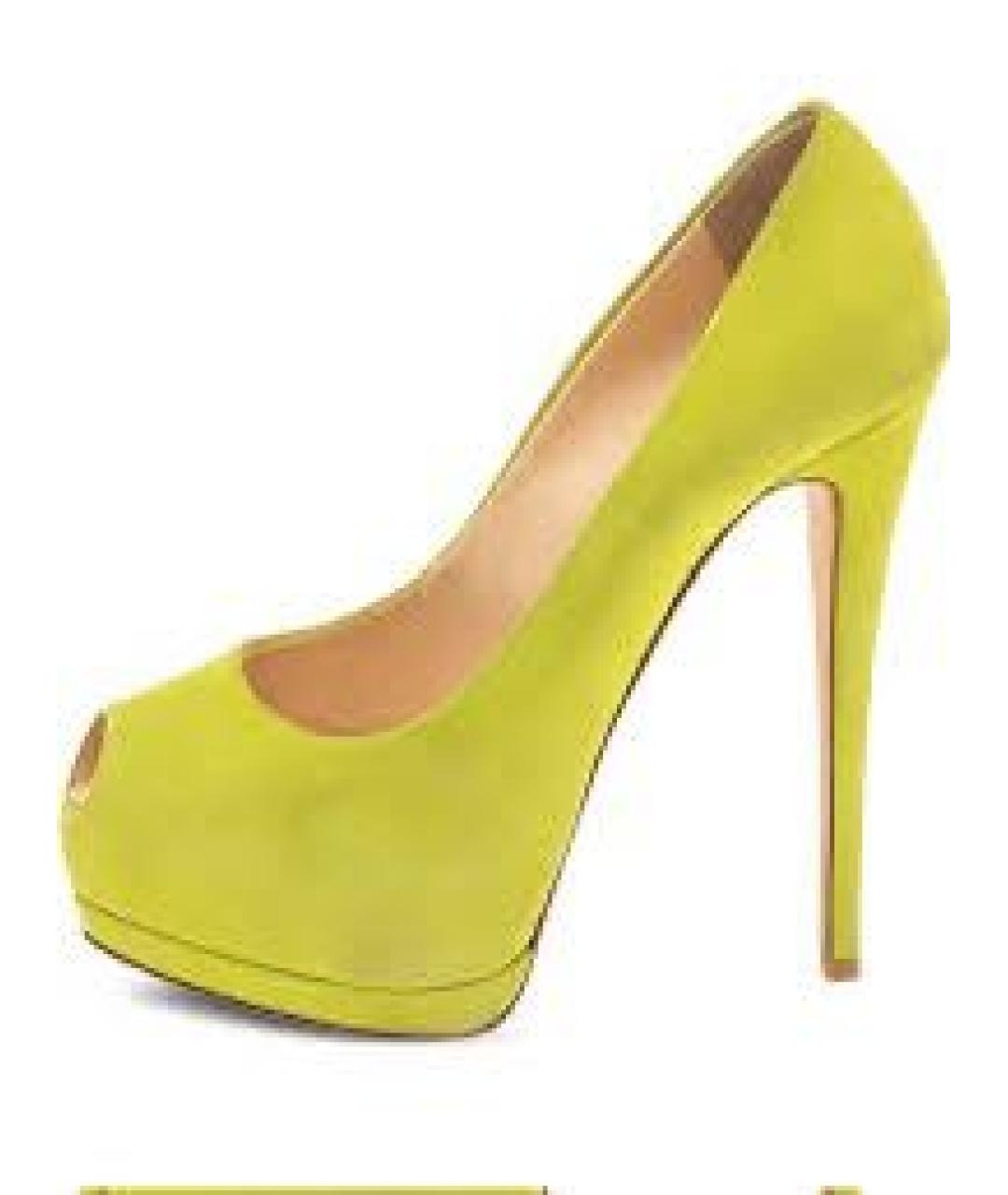 GIUSEPPE ZANOTTI DESIGN Желтые замшевые туфли, фото 6