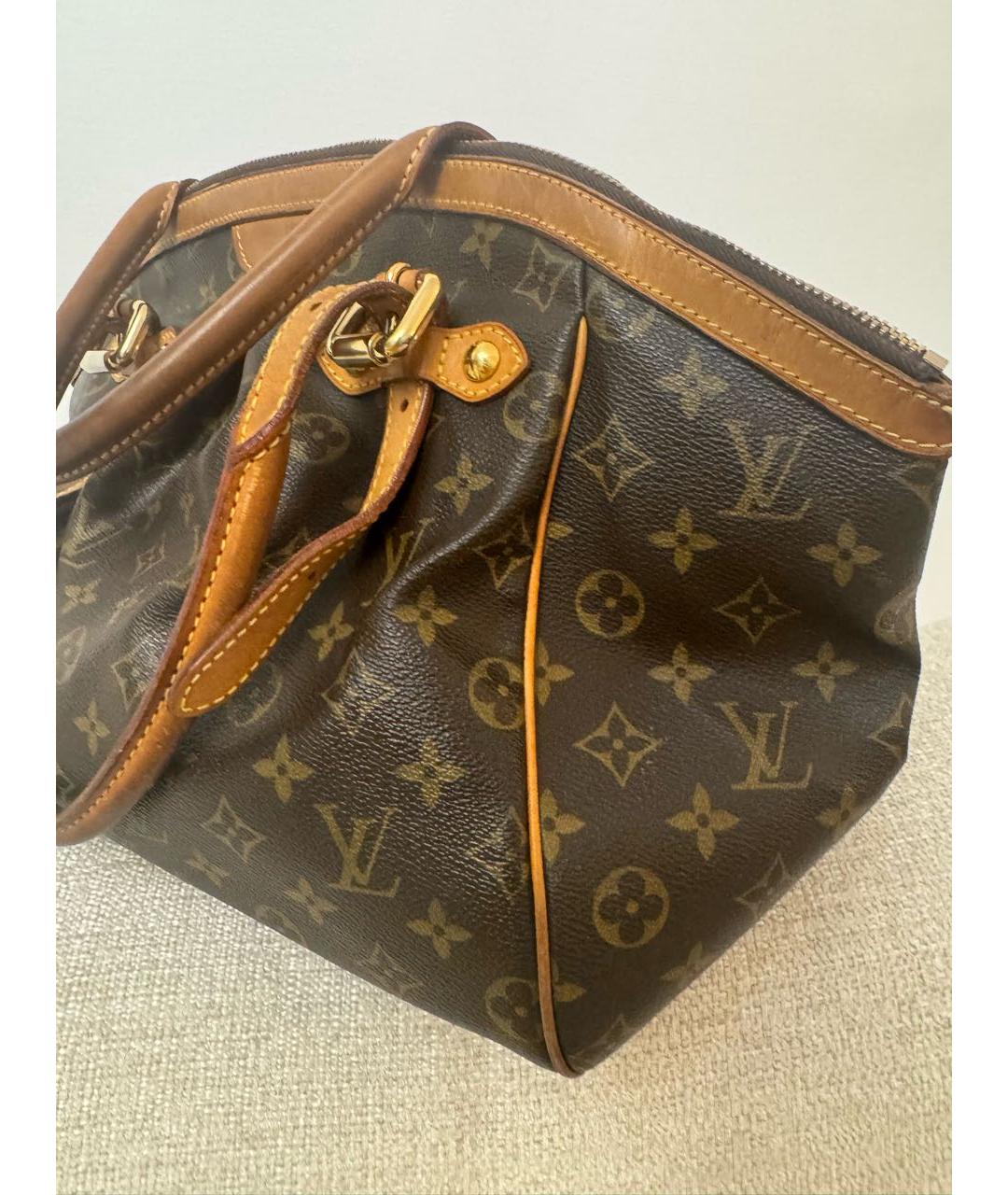 LOUIS VUITTON Коричневая сумка с короткими ручками, фото 3