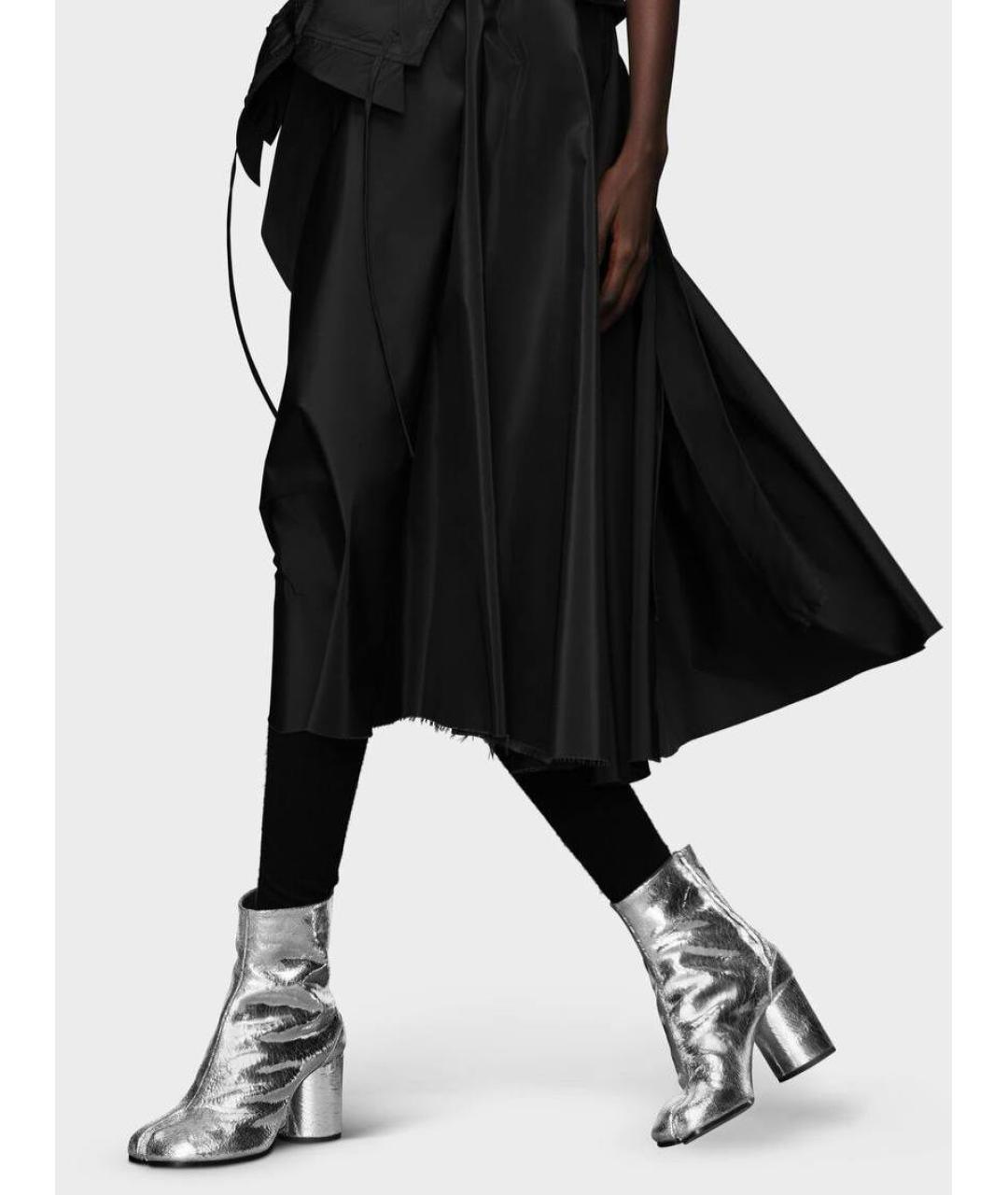 MAISON MARGIELA Серебряные кожаные ботильоны, фото 3