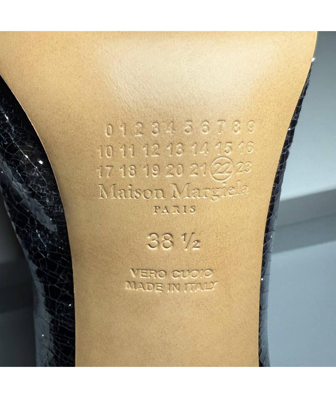 MAISON MARGIELA Серебряные кожаные ботильоны, фото 8