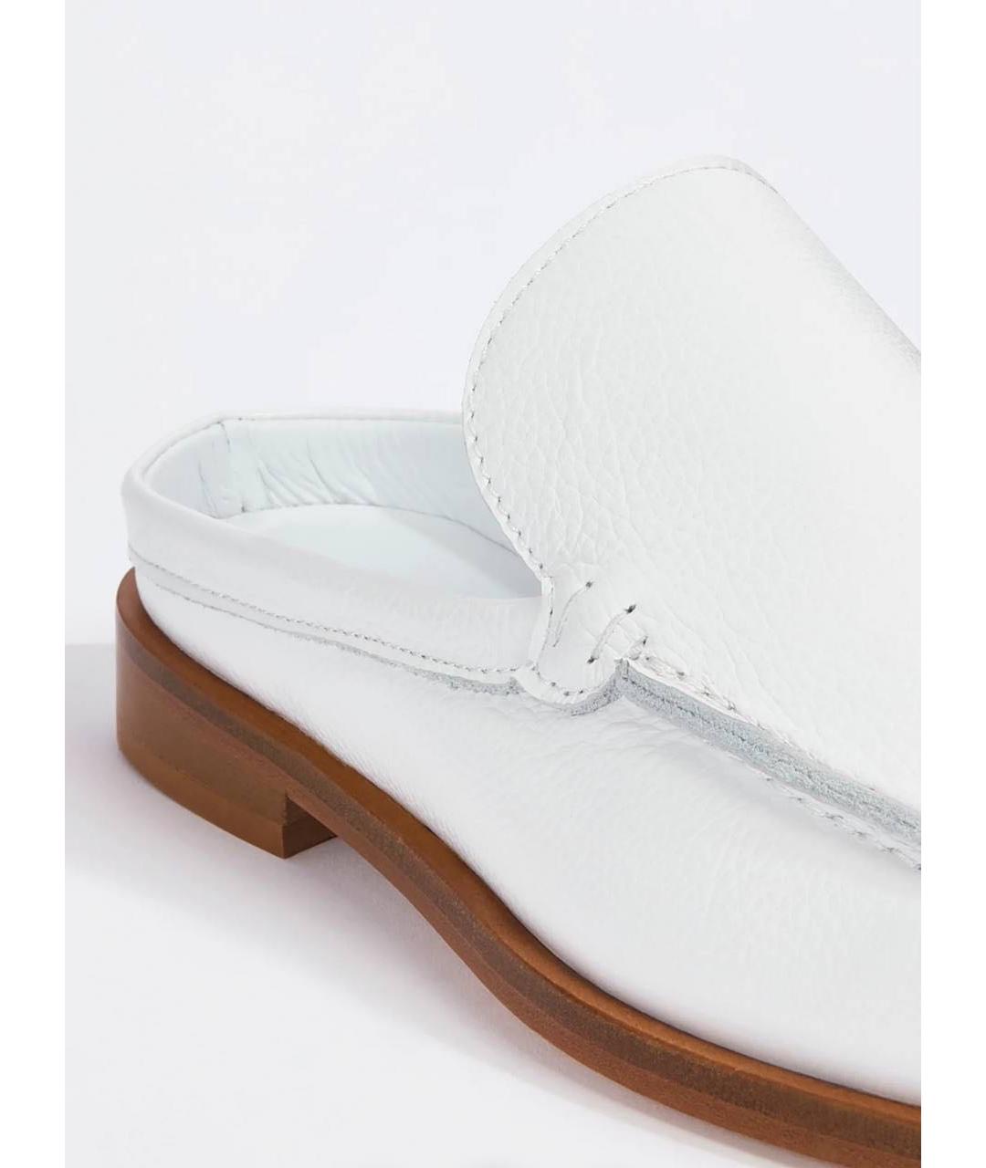 LIVIANA CONTI Белые кожаные сабо, фото 3