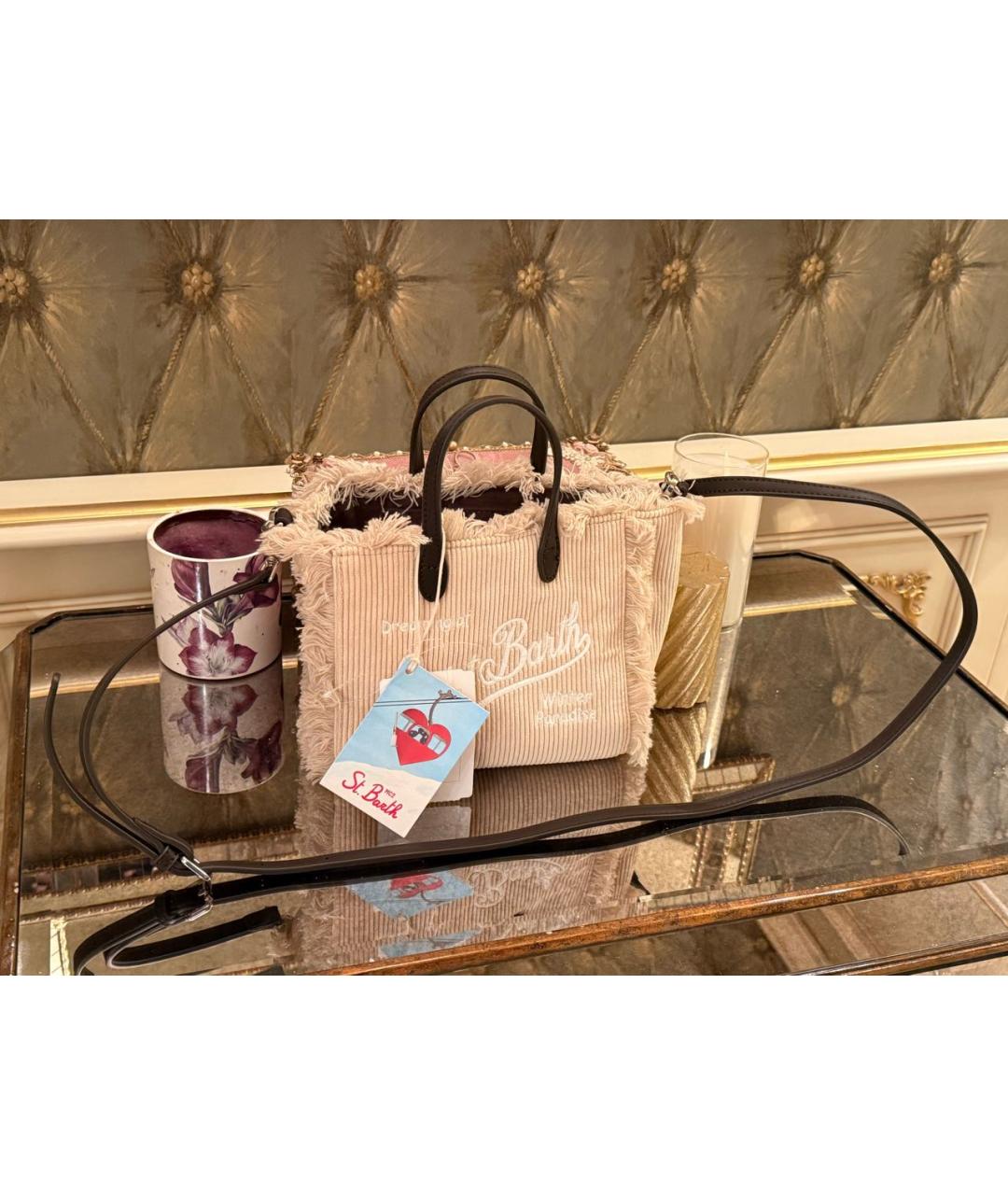 MC2 SAINT BARTH Бежевая сумка тоут, фото 2