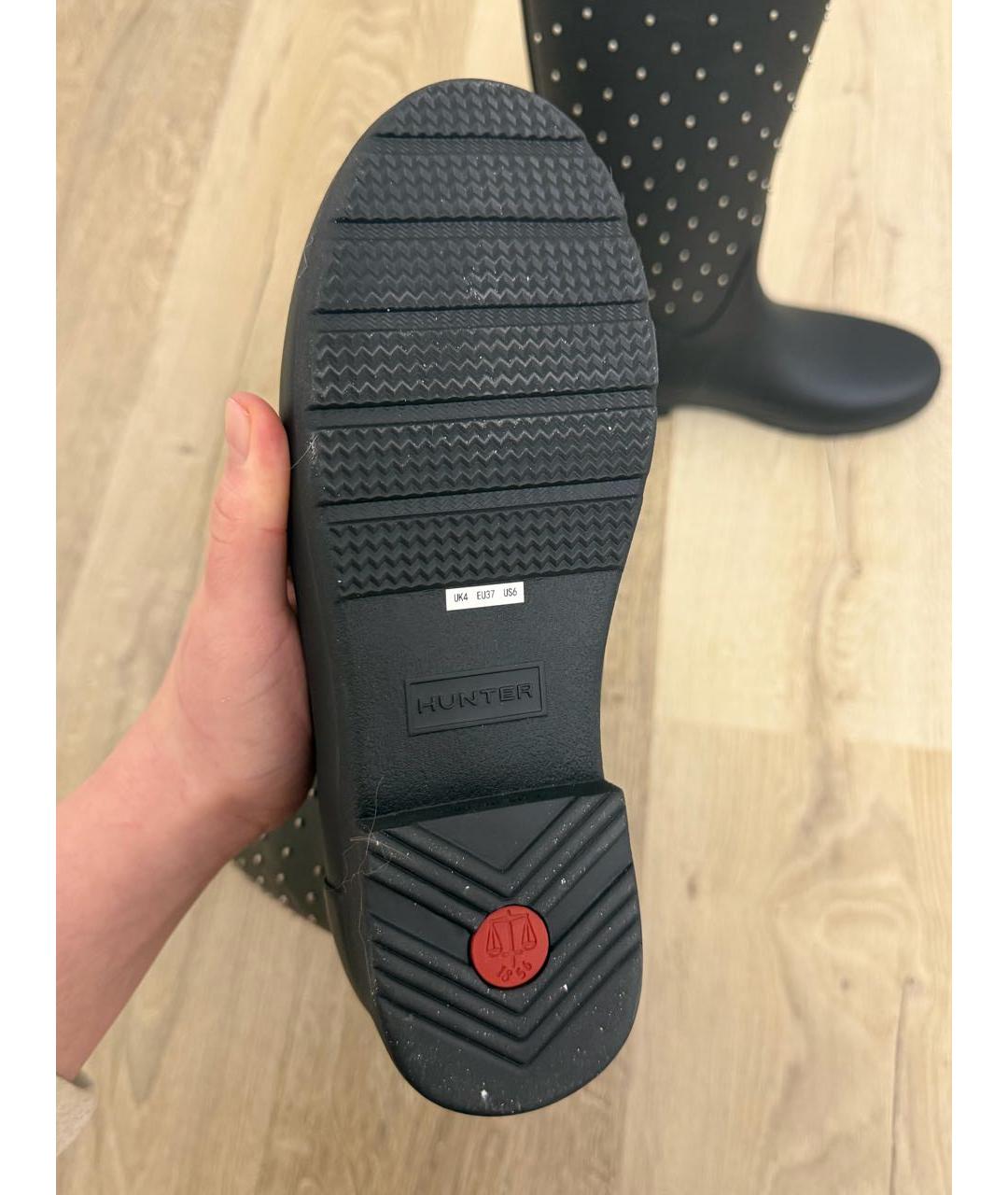 SAINT LAURENT Черные резиновые сапоги, фото 5