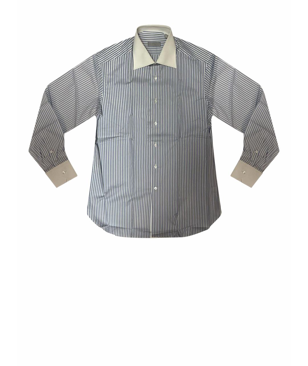 STEFANO RICCI Голубая хлопковая классическая рубашка, фото 1