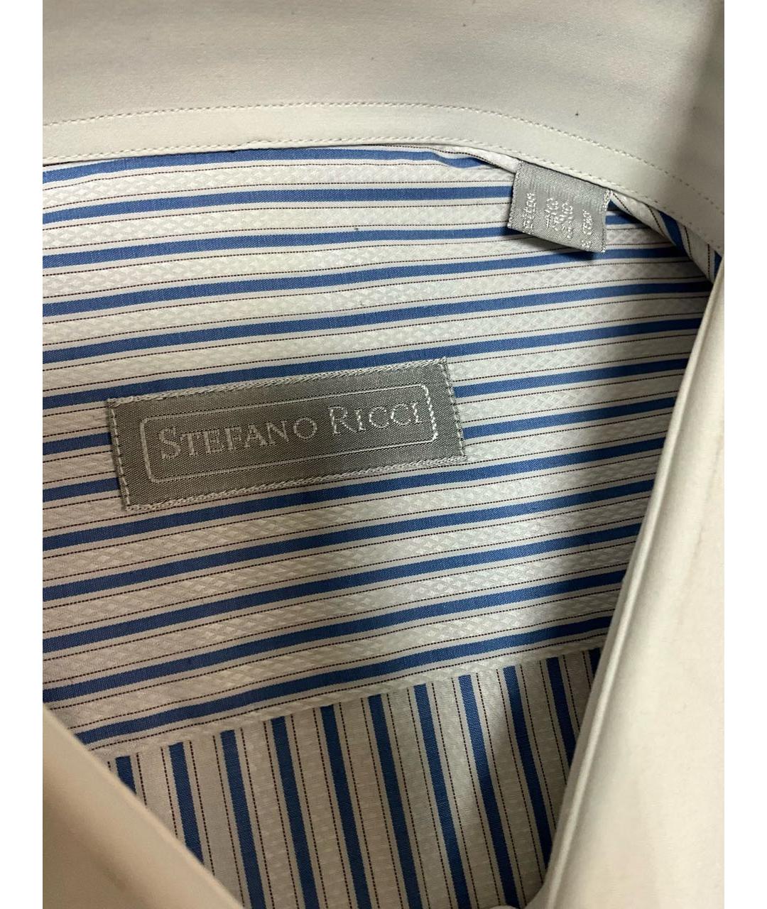 STEFANO RICCI Голубая хлопковая классическая рубашка, фото 2