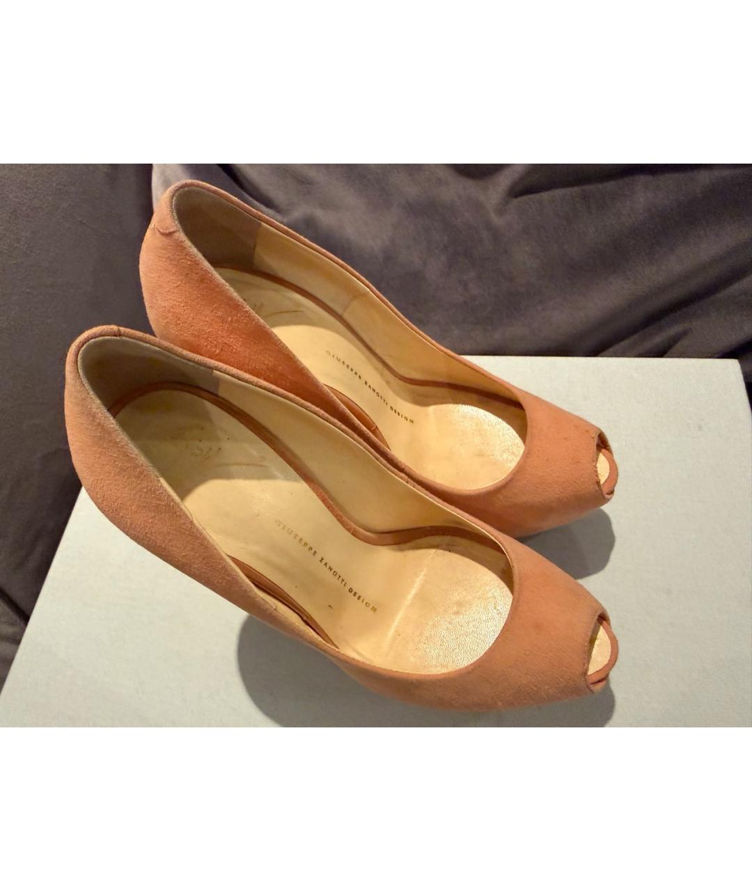 GIUSEPPE ZANOTTI DESIGN Оранжевое замшевые туфли, фото 4