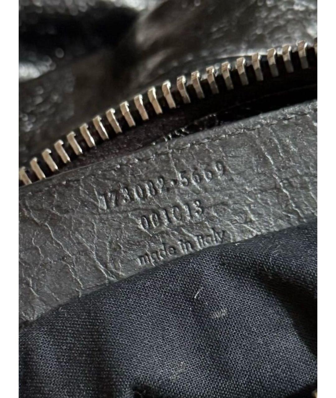 BALENCIAGA Черная кожаная сумка с короткими ручками, фото 8