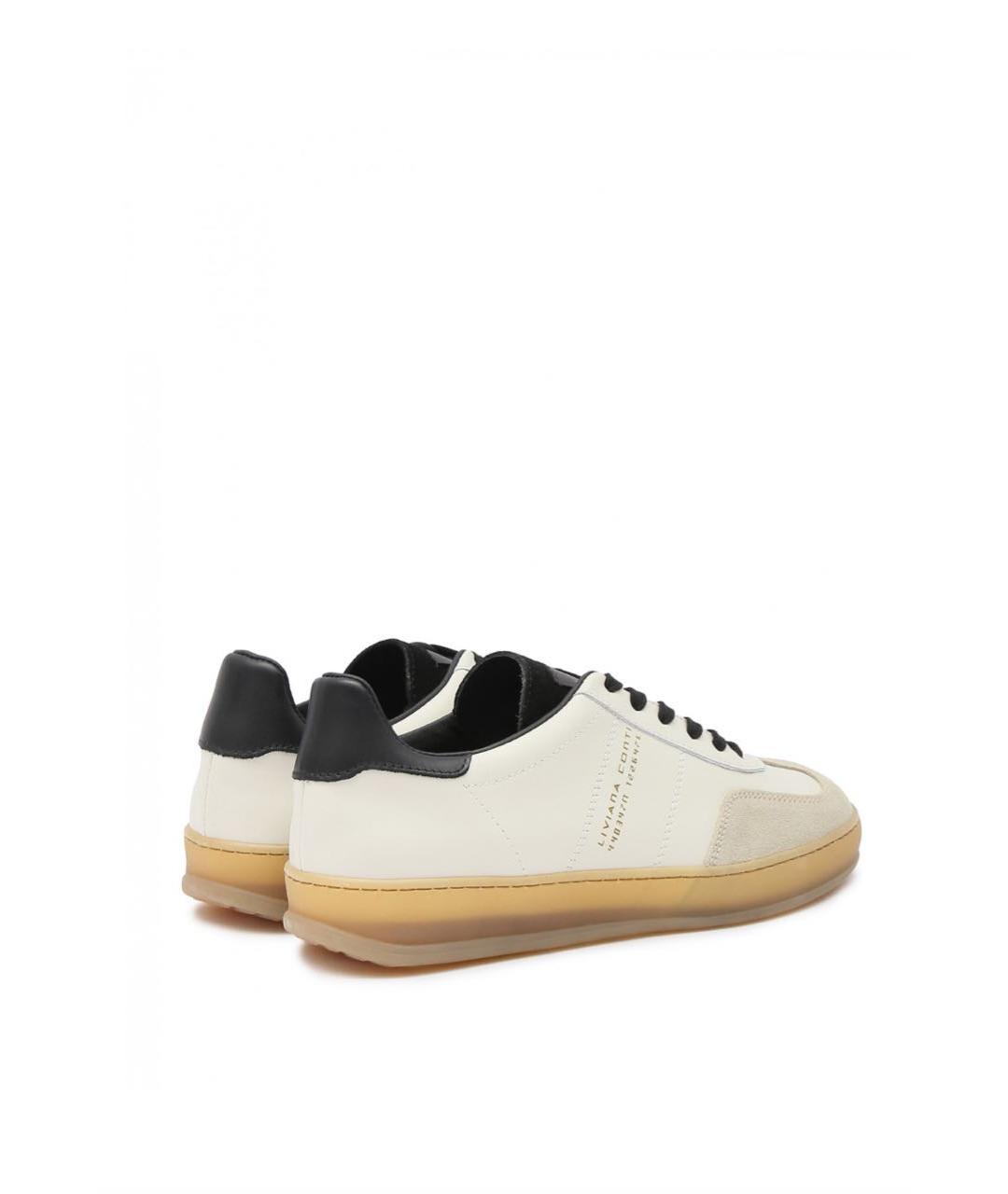 LIVIANA CONTI Бежевые кожаные кеды, фото 3