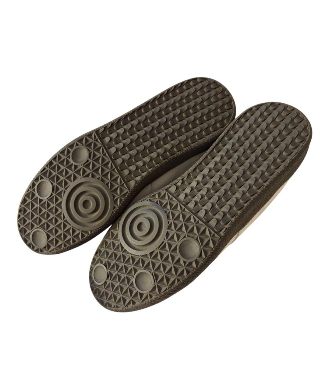 MAISON MARGIELA Белые нубуковые низкие кроссовки / кеды, фото 6