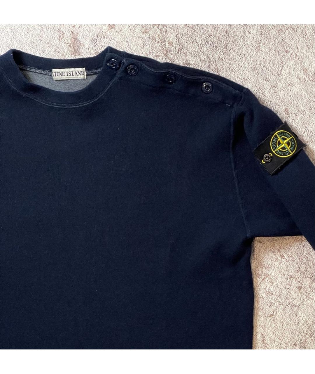 STONE ISLAND Синий шерстяной джемпер / свитер, фото 7