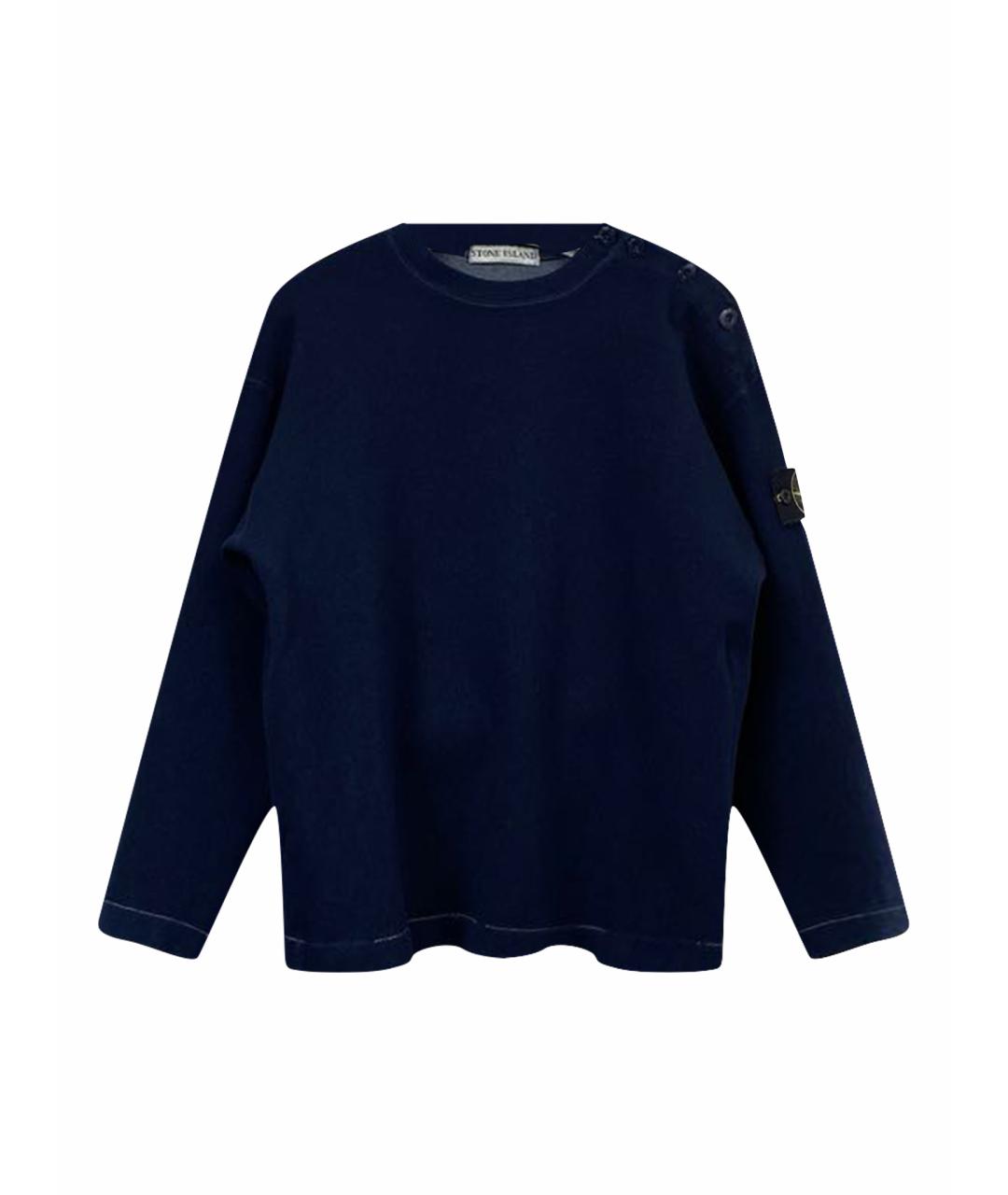 STONE ISLAND Синий шерстяной джемпер / свитер, фото 1