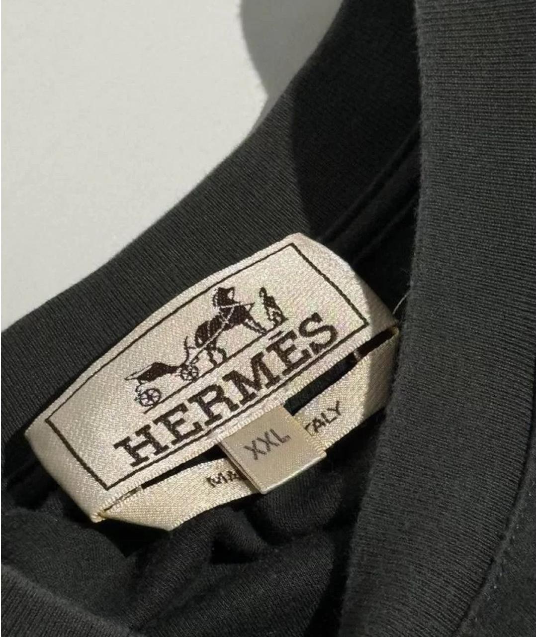 HERMES Зеленая хлопковая футболка, фото 5