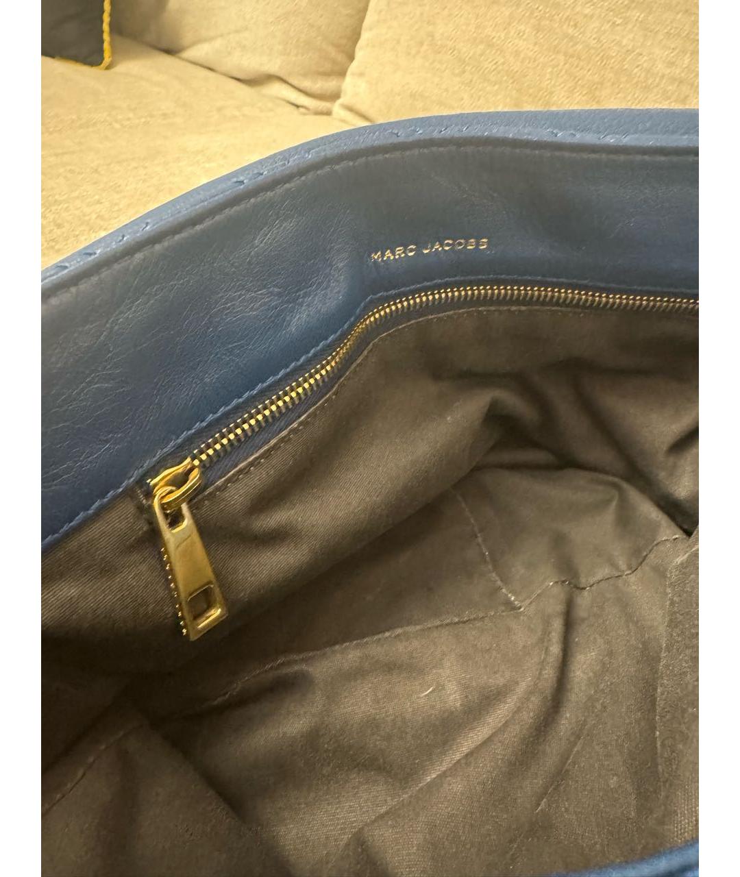 MARC JACOBS Синяя кожаная сумка через плечо, фото 4