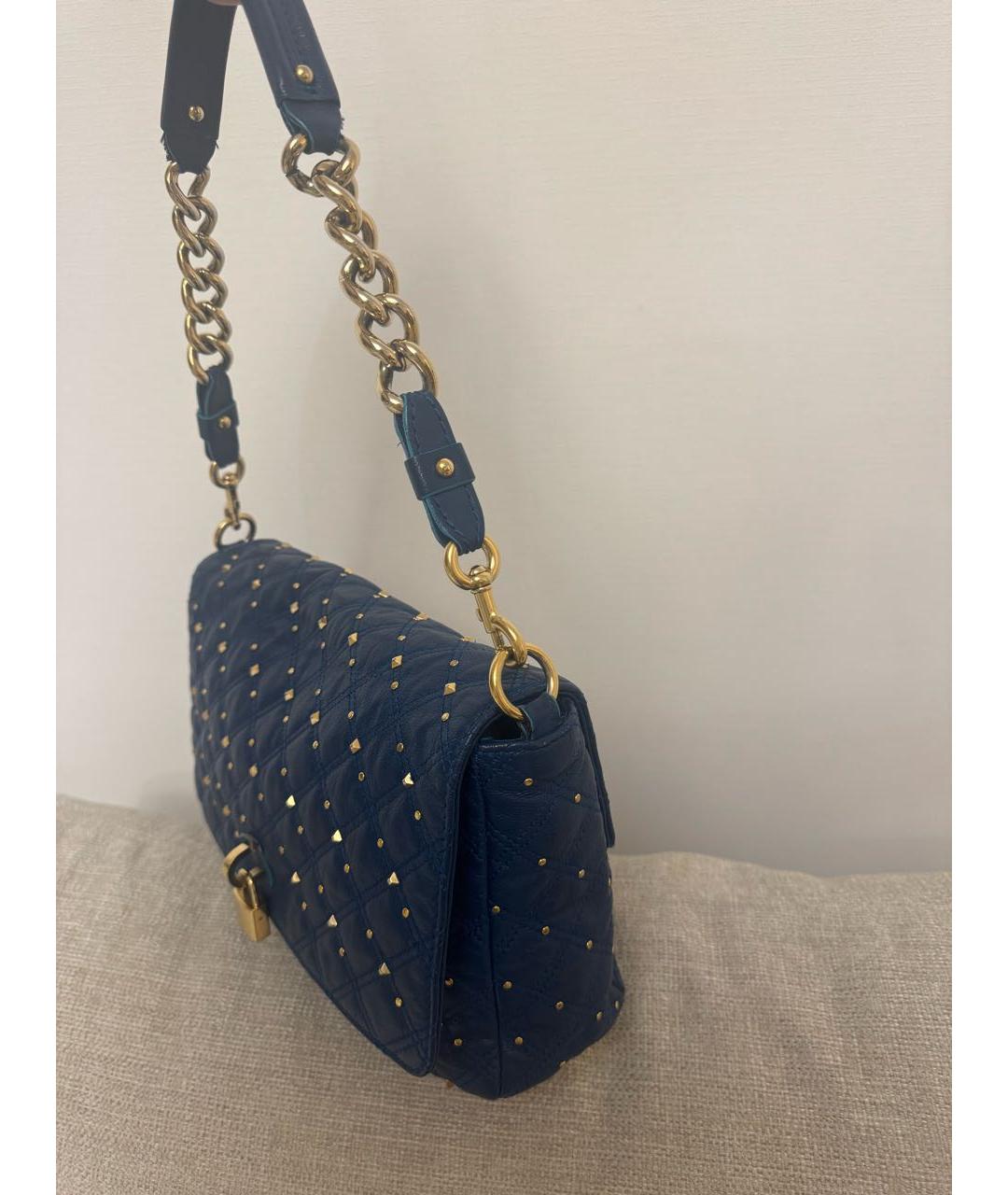 MARC JACOBS Синяя кожаная сумка через плечо, фото 2