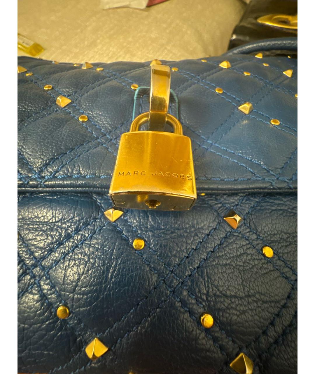 MARC JACOBS Синяя кожаная сумка через плечо, фото 7