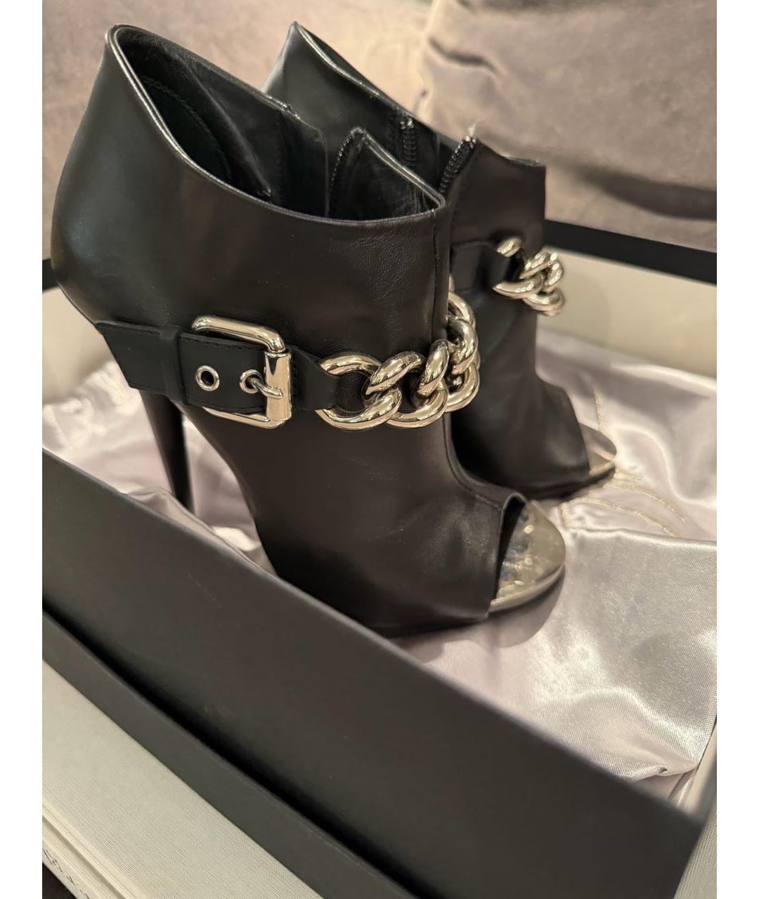 GIUSEPPE ZANOTTI DESIGN Черные кожаные ботильоны, фото 2