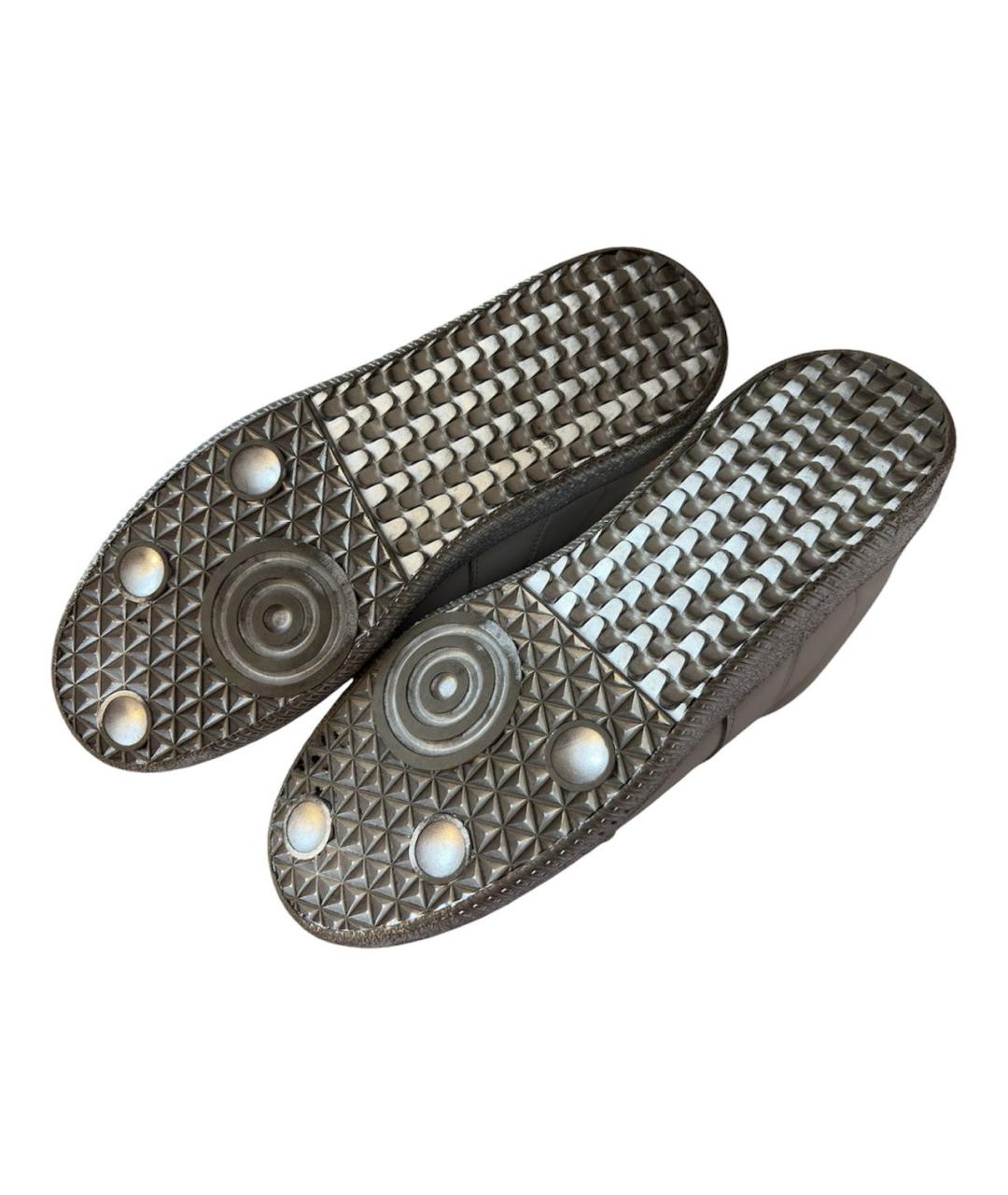 MAISON MARGIELA Белые кожаные низкие кроссовки / кеды, фото 6