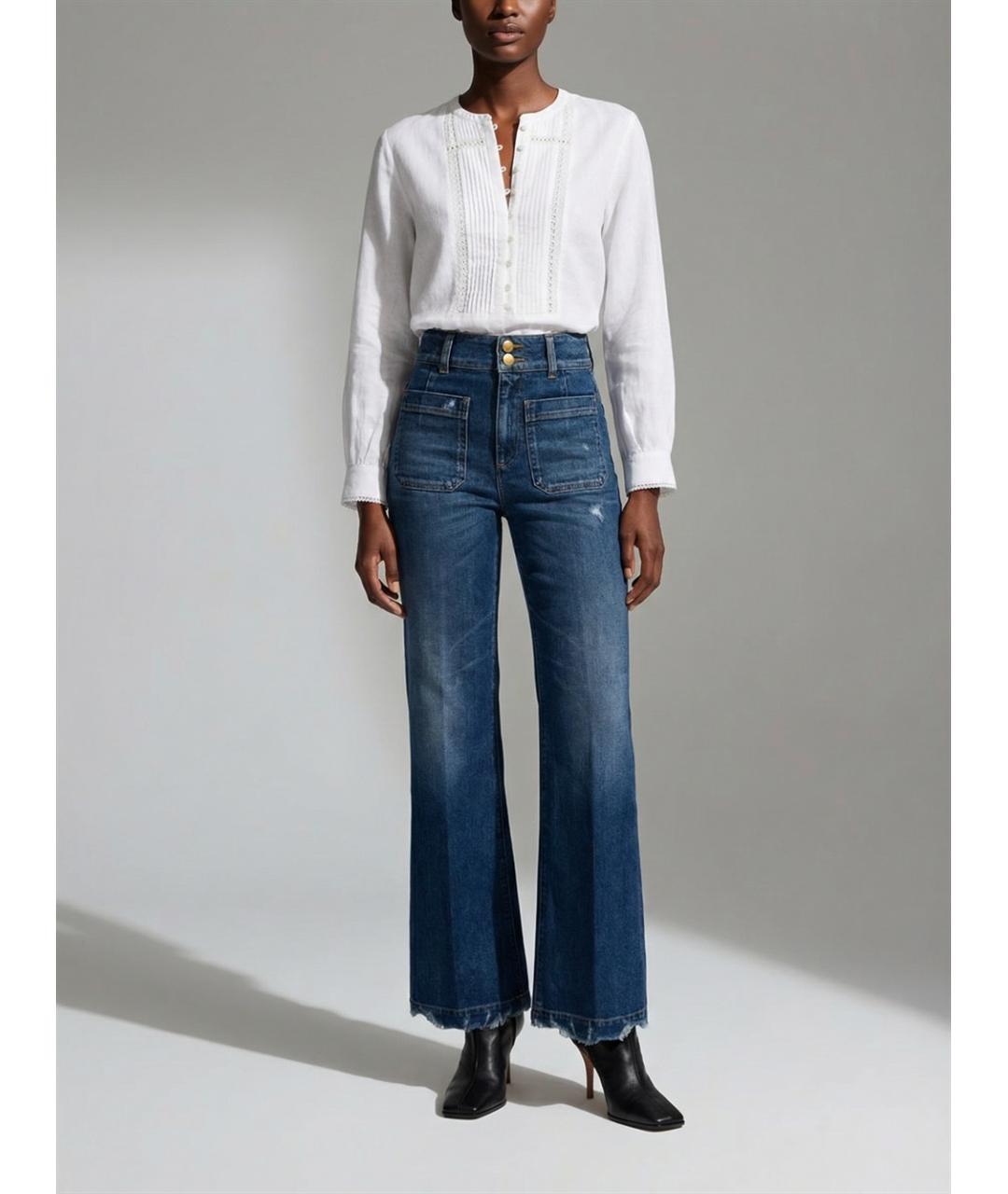 SEAFARER Синие хлопко-эластановые прямые джинсы, фото 3