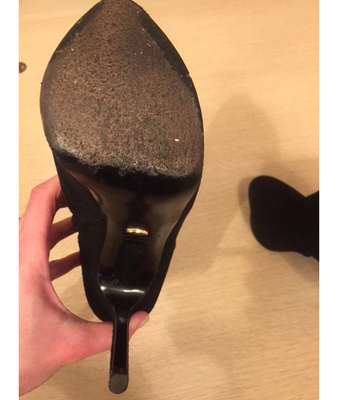 SERGIO ROSSI Черные замшевые ботильоны, фото 7