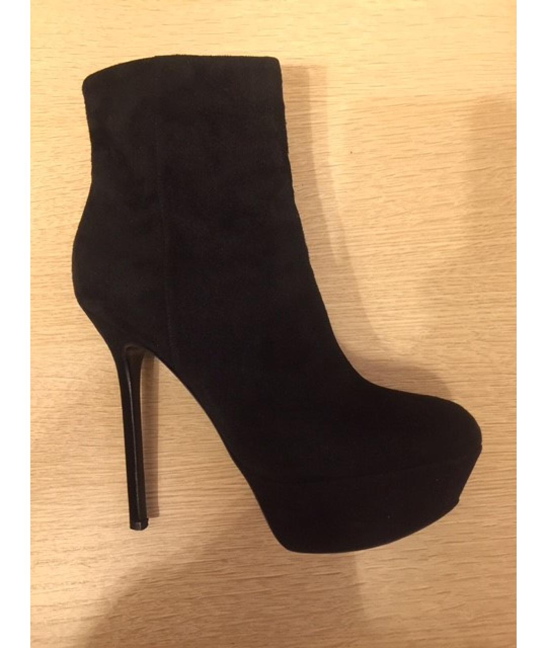 SERGIO ROSSI Черные замшевые ботильоны, фото 10