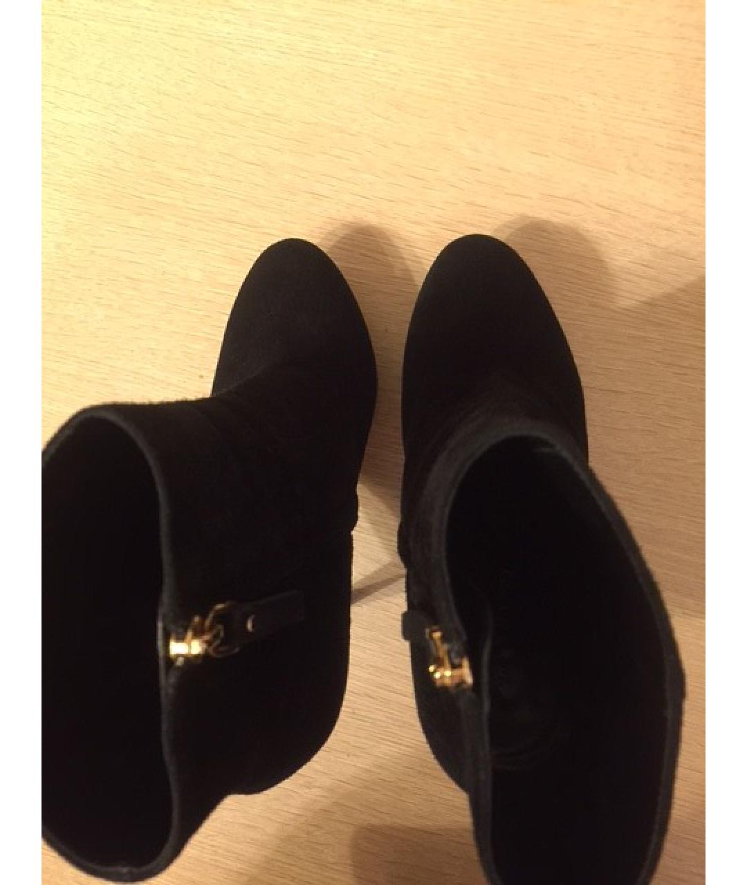 SERGIO ROSSI Черные замшевые ботильоны, фото 6