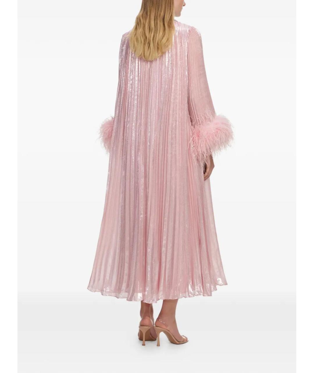 SELF-PORTRAIT Розовое шелковое вечернее платье, фото 3